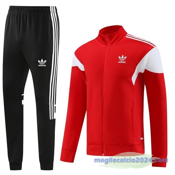 Set Completo Set Completo Lunga Zip Giacca adidas 2023 Nero Rosso Bianco Poco Prezzo