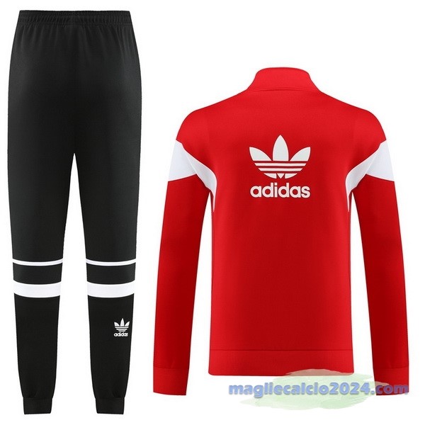 Set Completo Set Completo Lunga Zip Giacca adidas 2023 Nero Rosso Bianco Poco Prezzo