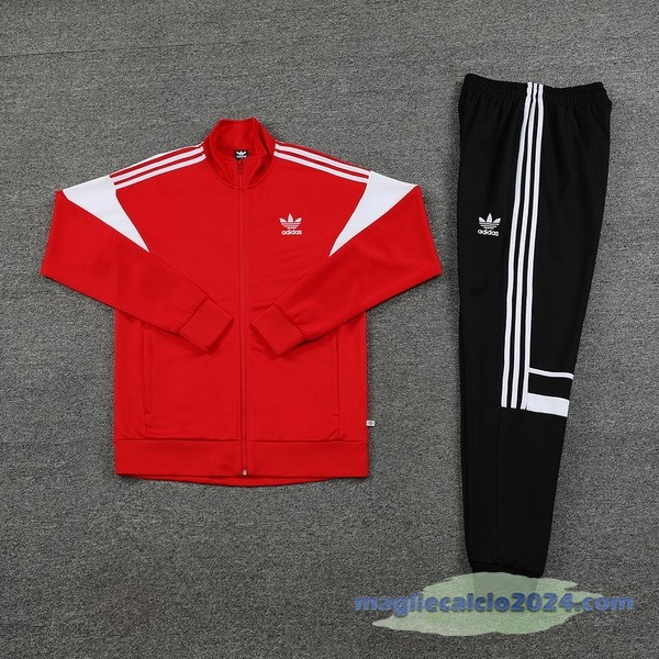 Set Completo Set Completo Lunga Zip Giacca adidas 2023 Nero Rosso Bianco Poco Prezzo