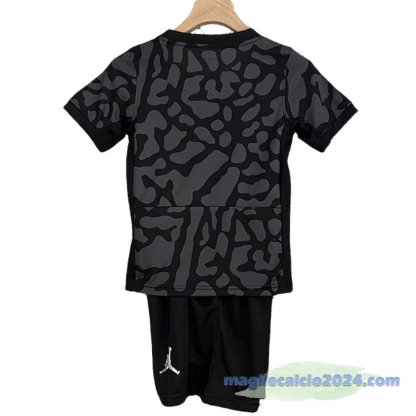 Terza Conjunto De Bambino Paris Saint Germain 2023 2024 Nero Grigio Poco Prezzo