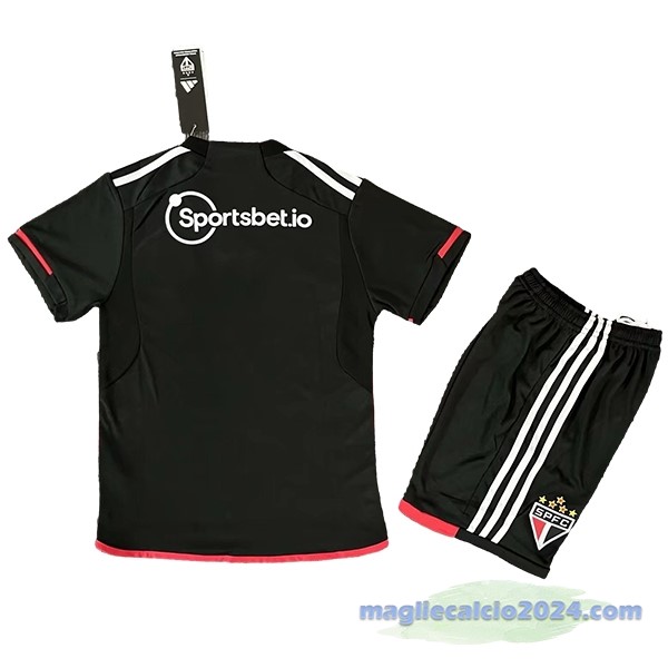 Terza Conjunto De Bambino São Paulo 2023 2024 Nero Poco Prezzo