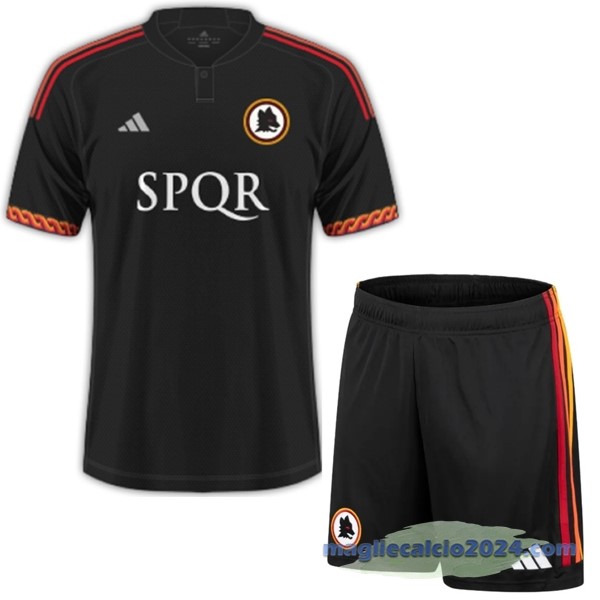 Terza Conjunto De Uomo As Roma 2023 2024 I Nero Poco Prezzo