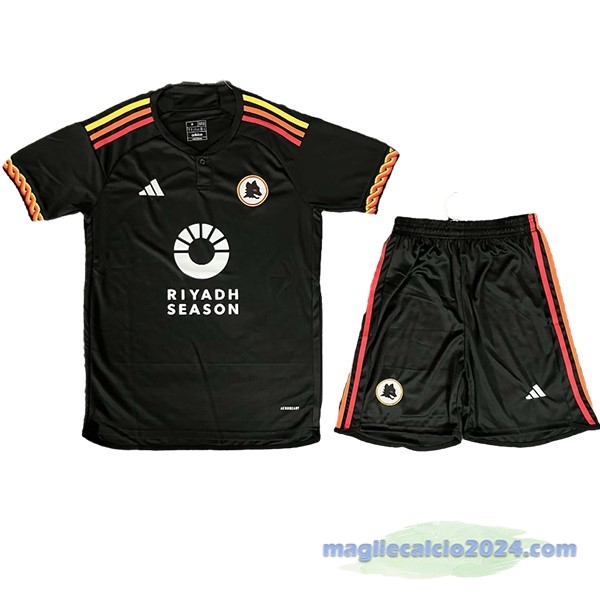 Terza Conjunto De Uomo As Roma 2023 2024 I Nero Poco Prezzo
