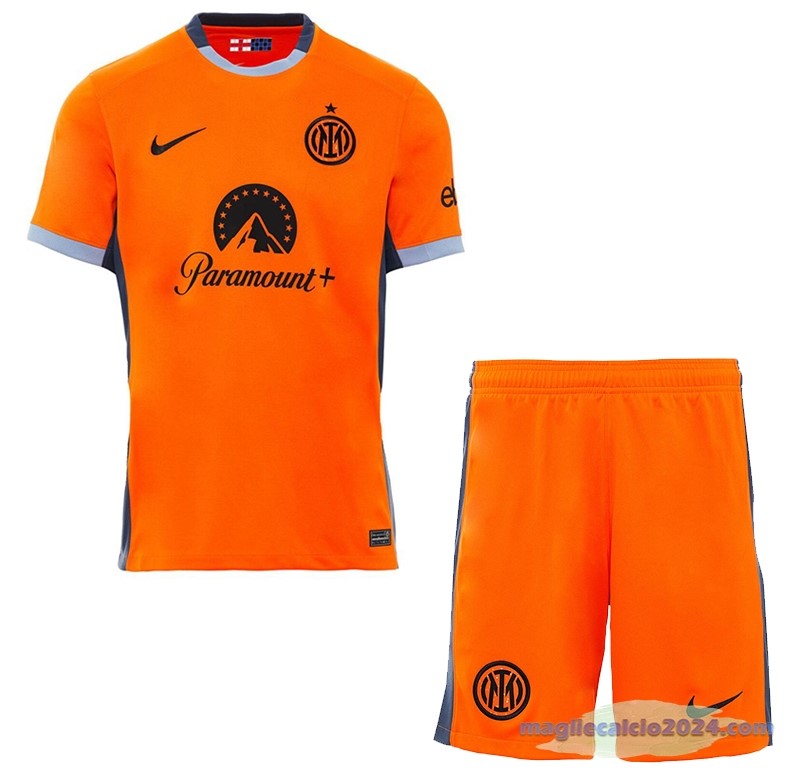 Terza Conjunto De Uomo Inter Milán 2023 2024 Arancione Poco Prezzo