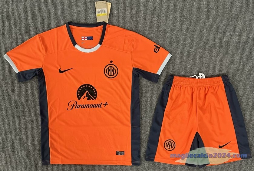 Terza Conjunto De Uomo Inter Milán 2023 2024 Arancione Poco Prezzo