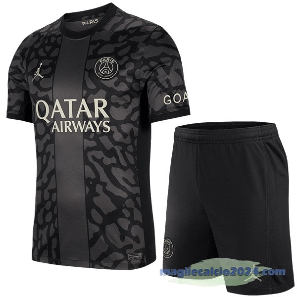 Terza Conjunto De Uomo Paris Saint Germain 2023 2024 Nero Grigio Poco Prezzo