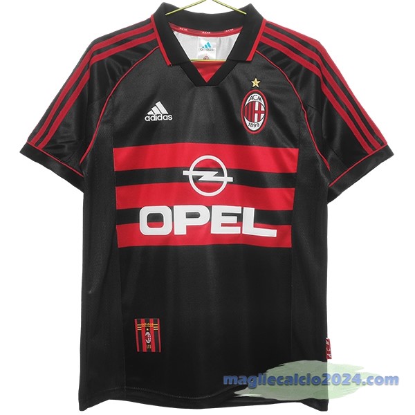 Terza Maglia AC Milan Retro 1998 1999 Nero Poco Prezzo