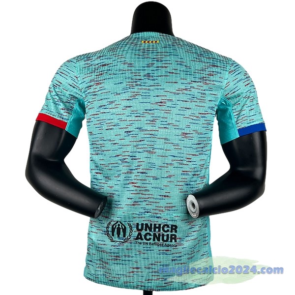 Thailandia Giocatori Terza Maglia Barcelona 2023 2024 Blu Verde Poco Prezzo