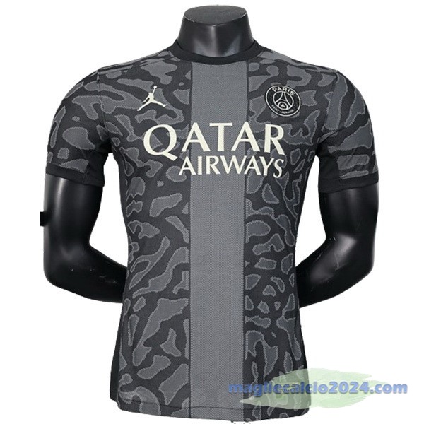 Thailandia Giocatori Terza Maglia Paris Saint Germain 2023 2024 Nero Poco Prezzo