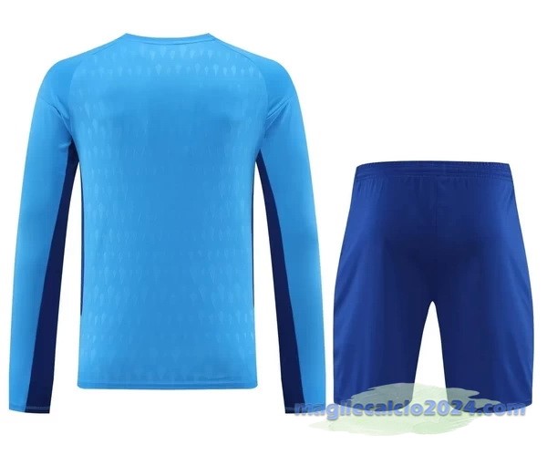 Thailandia Manica lunga Portiere Conjunto De Uomo Bayern Múnich 2023 2024 Blu Poco Prezzo