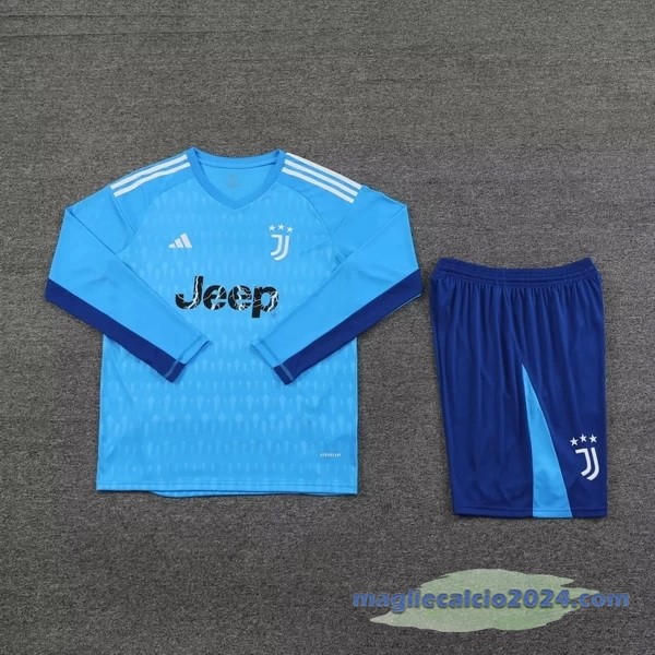 Thailandia Manica lunga Portiere Conjunto De Uomo Bayern Múnich 2023 2024 Blu Poco Prezzo