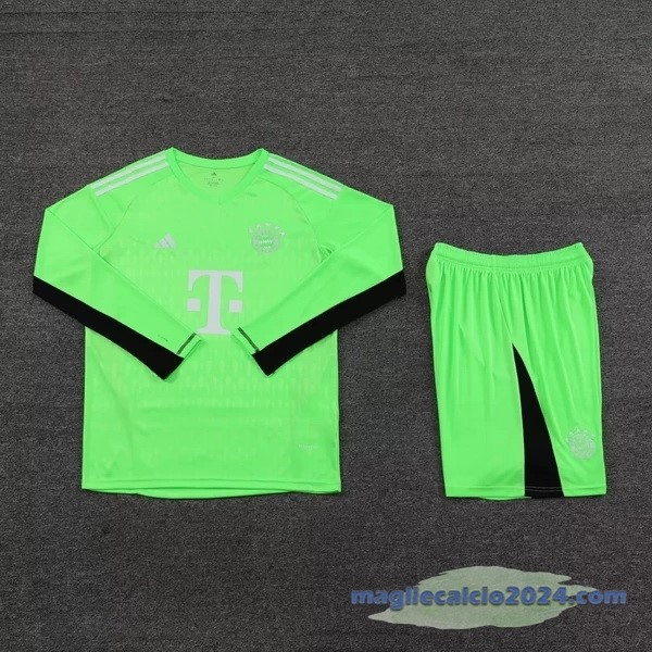 Thailandia Manica lunga Portiere Conjunto De Uomo Bayern Múnich 2023 2024 Verde Poco Prezzo