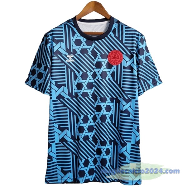 Thailandia Pre partita Maglia Danimarca 2023 Blu Poco Prezzo