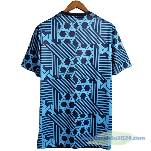 Thailandia Pre partita Maglia Danimarca 2023 Blu Poco Prezzo