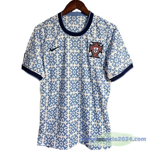 Thailandia Pre partita Maglia Portogallo 2024 Blu Poco Prezzo