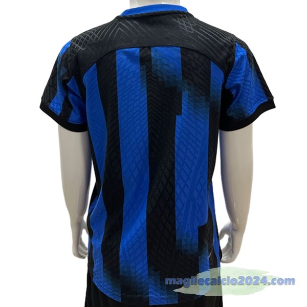 Thailandia Prima Giocatori Maglia Bambino Inter Milán 2023 2024 Blu Nero Poco Prezzo