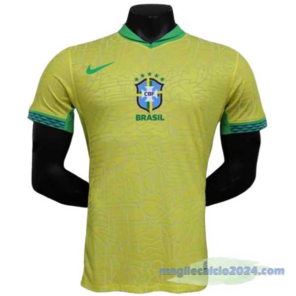 Thailandia Prima Giocatori Maglia Brasile 2023 Giallo Verde Poco Prezzo