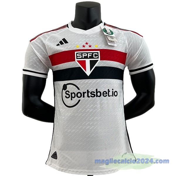 Thailandia Prima Giocatori Maglia São Paulo 2023 2024 Bianco Poco Prezzo