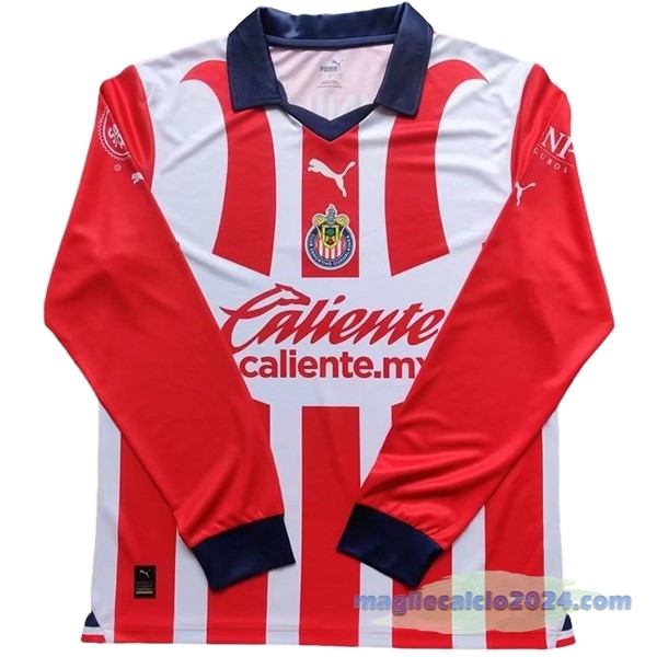 Thailandia Prima Manica lunga CD Guadalajara 2023 2024 Rosso Poco Prezzo