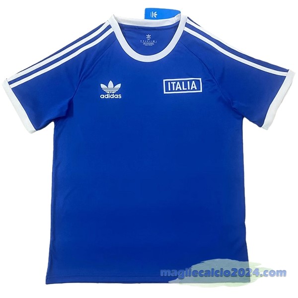 Thailandia Retro Maglia Italia 2024 Blu Poco Prezzo