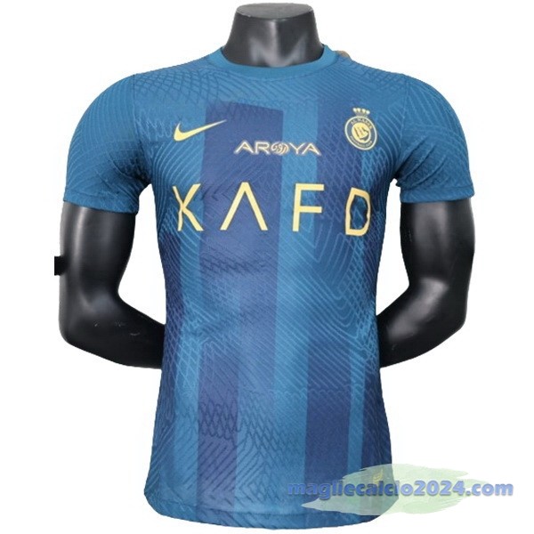Thailandia Seconda Giocatori Maglia Al Nassr 2023 2024 Blu Poco Prezzo
