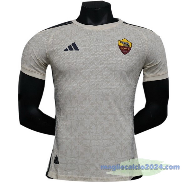 Thailandia Seconda Giocatori Maglia As Roma 2023 2024 Bianco Poco Prezzo
