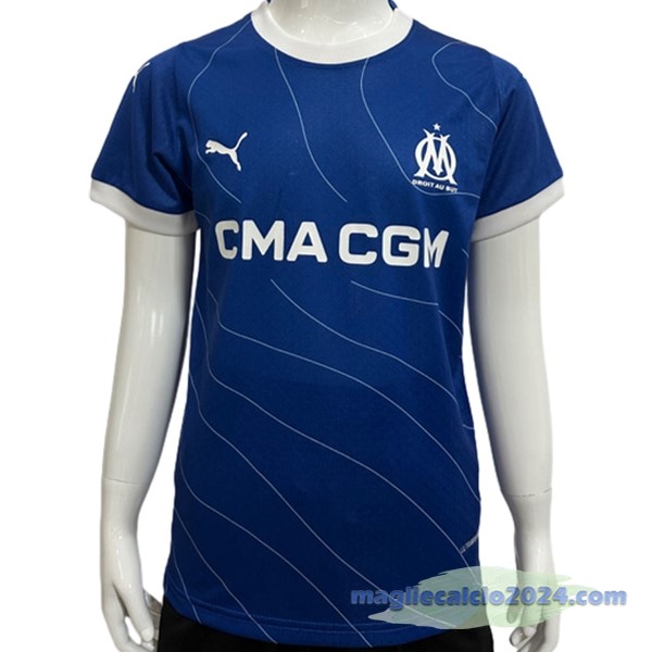 Thailandia Seconda Giocatori Maglia Bambino Marsella 2023 2024 Blu Poco Prezzo