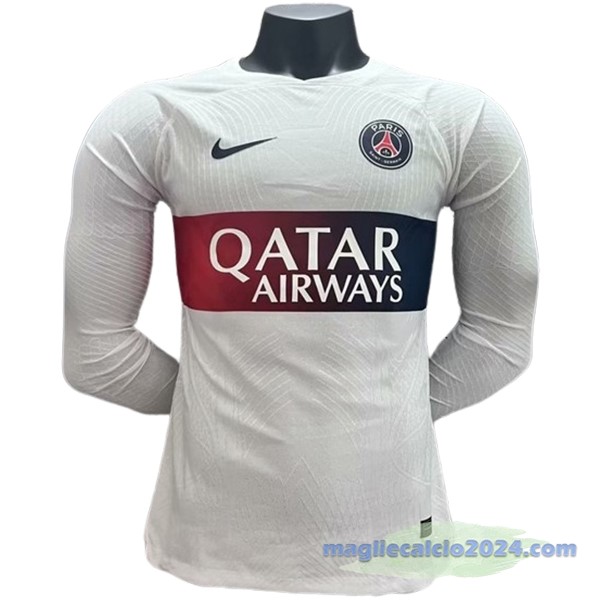 Thailandia Seconda Giocatori Manica lunga Paris Saint Germain 2023 2024 Bianco Poco Prezzo