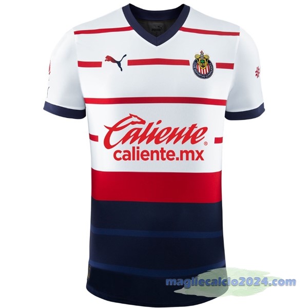 Thailandia Seconda Maglia CD Guadalajara 2023 2024 Bianco Poco Prezzo