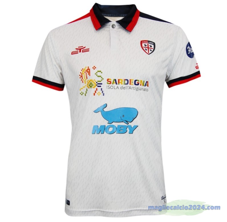 Thailandia Seconda Maglia Cagliari Calcio 2023 2024 Bianco Poco Prezzo
