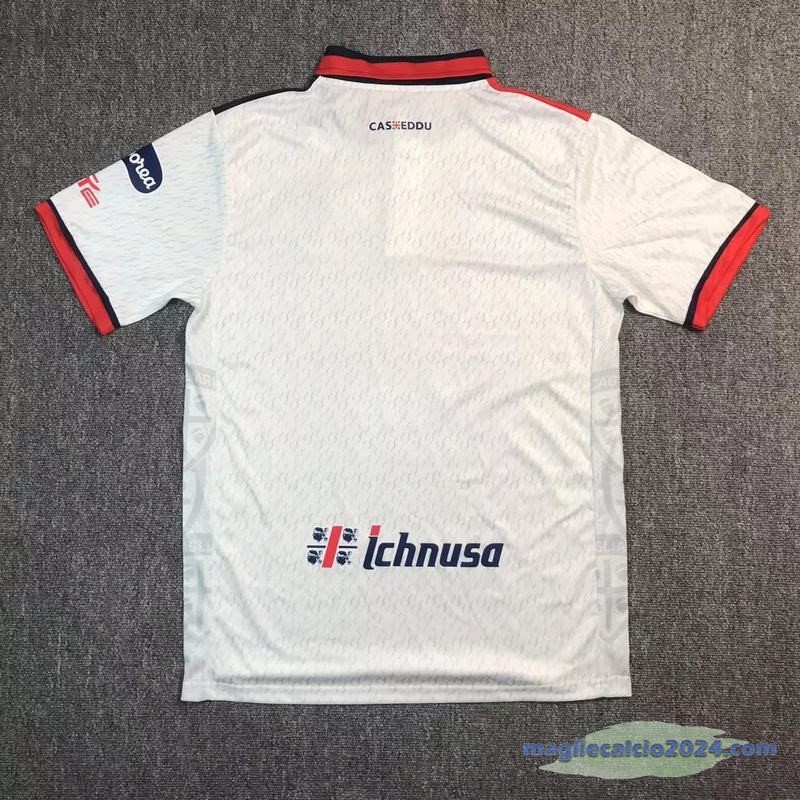 Thailandia Seconda Maglia Cagliari Calcio 2023 2024 Bianco Poco Prezzo