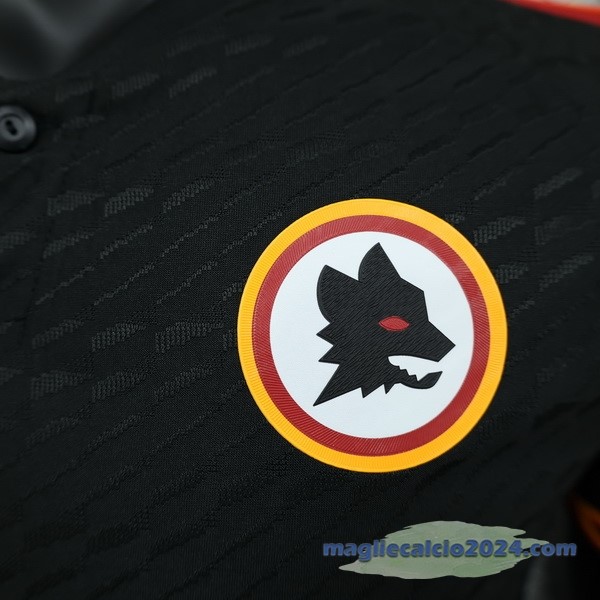 Thailandia Terza Giocatori Maglia As Roma 2023 2024 Nero Poco Prezzo