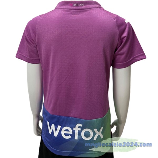 Thailandia Terza Giocatori Maglia Bambino AC Milan 2023 2024 Rosa Poco Prezzo