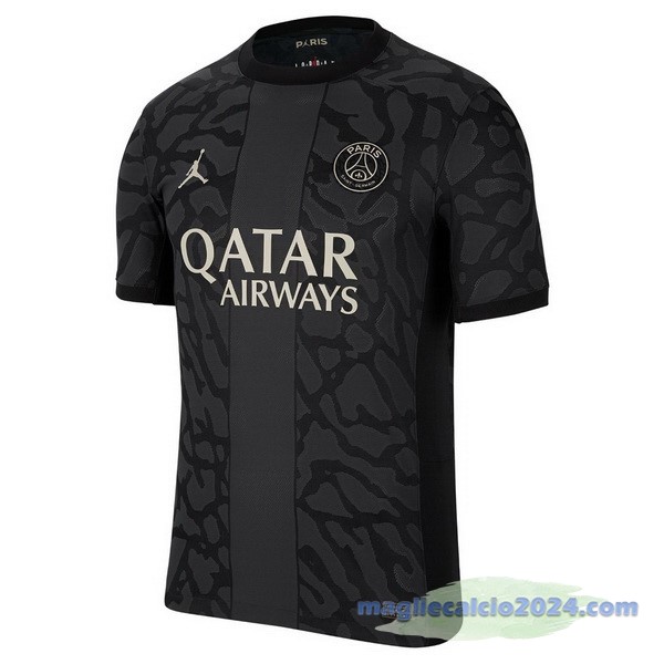 Thailandia Terza Maglia Paris Saint Germain 2023 2024 Nero Poco Prezzo