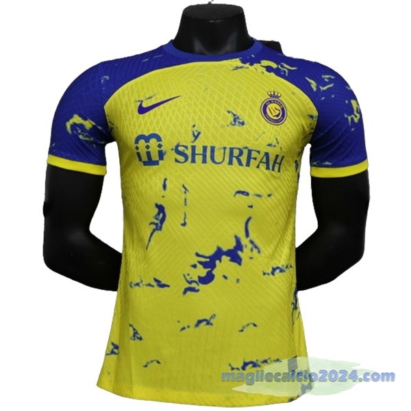 Thailandia speciale Giocatori Maglia Al Nassr 2023 2024 Giallo Blu Poco Prezzo