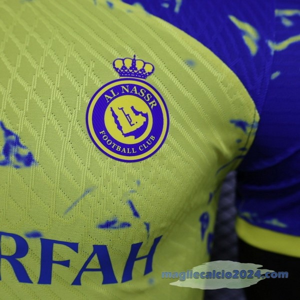 Thailandia speciale Giocatori Maglia Al Nassr 2023 2024 Giallo Blu Poco Prezzo
