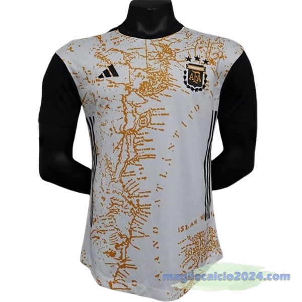 Thailandia speciale Giocatori Maglia Argentina 2024 Nero Giallo Poco Prezzo