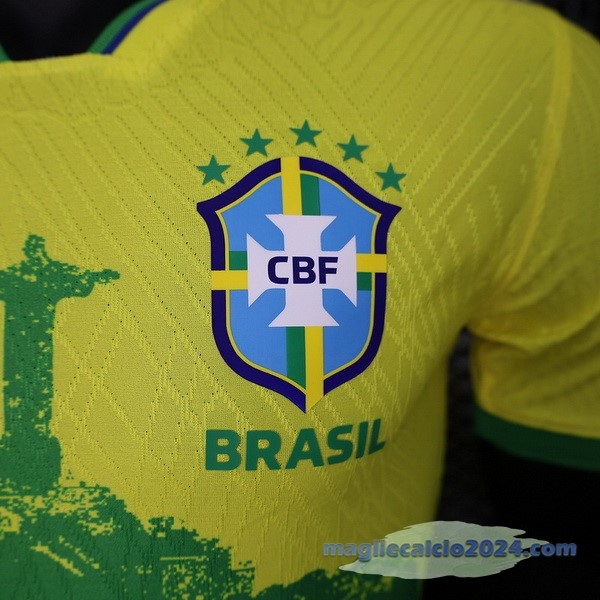 Thailandia speciale Giocatori Maglia Brasile 2023 Giallo Poco Prezzo