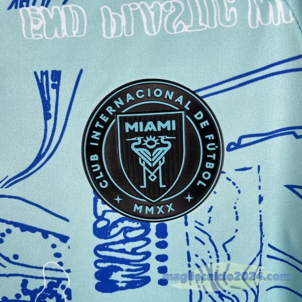 Thailandia speciale Maglia Inter Miami 2023 2024 Blu Verde Poco Prezzo