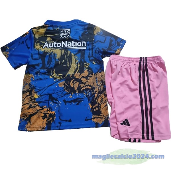 speciale Conjunto De Bambino Inter Miami 2023 2024 Blu Rosa Poco Prezzo