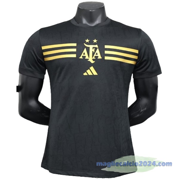 speciale Giocatori Maglia Argentina 2024 Nero Giallo Poco Prezzo