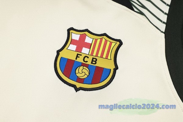 Entrenamiento Senza Maniche Barcelona 2023 2024 Giallo Verde Poco Prezzo