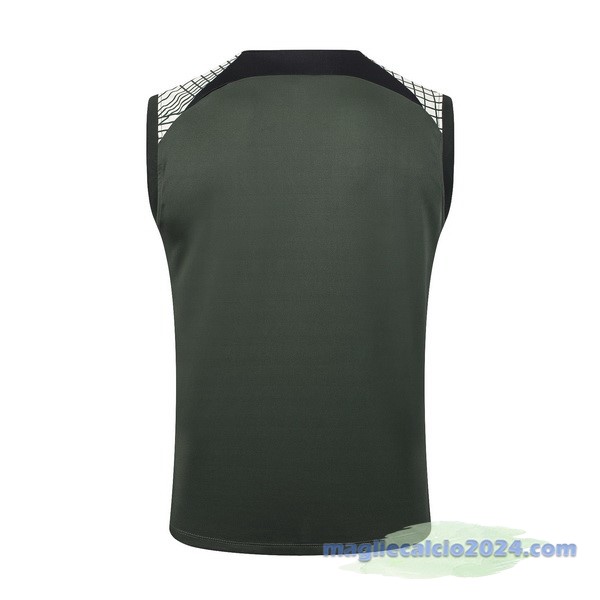Entrenamiento Senza Maniche Barcelona 2023 2024 Verde Poco Prezzo