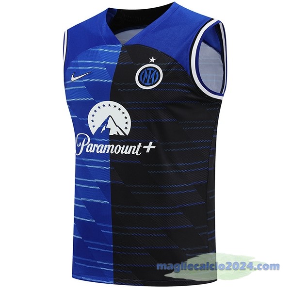 Entrenamiento Senza Maniche Inter Milán 2023 2024 Blu Nero Poco Prezzo