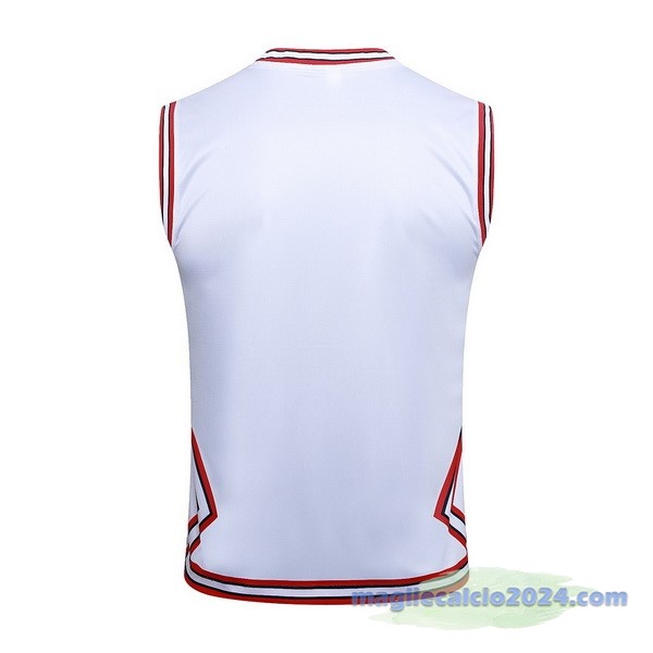 Entrenamiento Senza Maniche Paris Saint Germain 2023 2024 Bianco Rosso Poco Prezzo