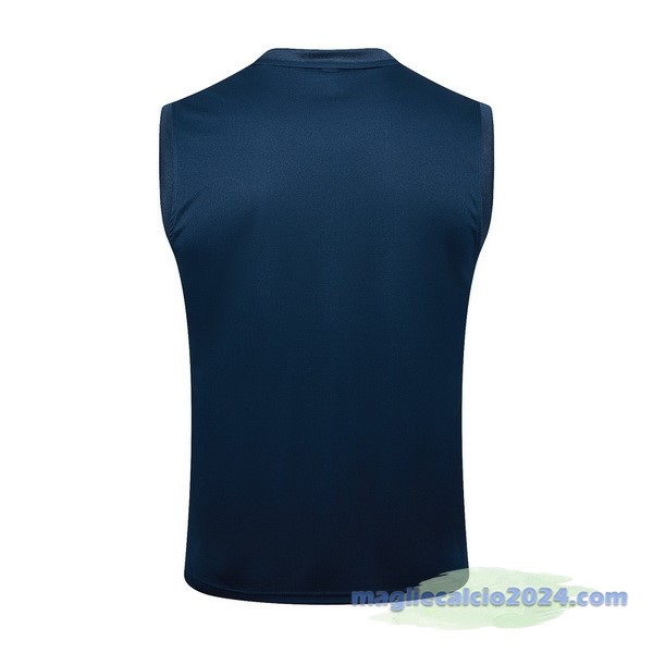 Entrenamiento Senza Maniche Paris Saint Germain 2023 2024 Blu Navy I Rosso Poco Prezzo