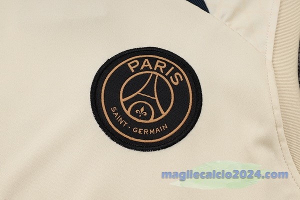 Entrenamiento Senza Maniche Set Completo Paris Saint Germain 2023 2024 Giallo Blu Poco Prezzo