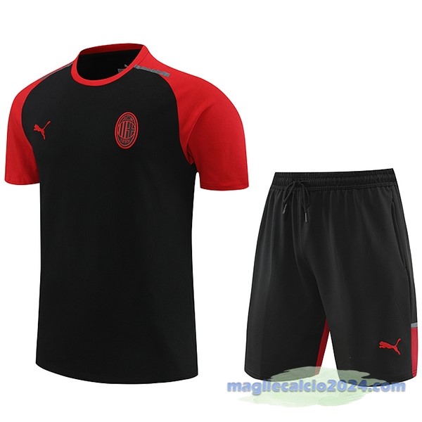 Entrenamiento Set Completo AC Milan 2024 2025 Nero Rosso Poco Prezzo