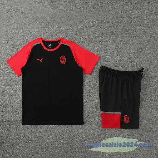 Entrenamiento Set Completo AC Milan 2024 2025 Nero Rosso Poco Prezzo