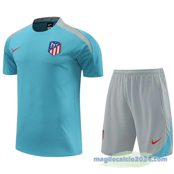 Entrenamiento Set Completo Atlético Madrid 2024 2025 Blu Grigio Poco Prezzo